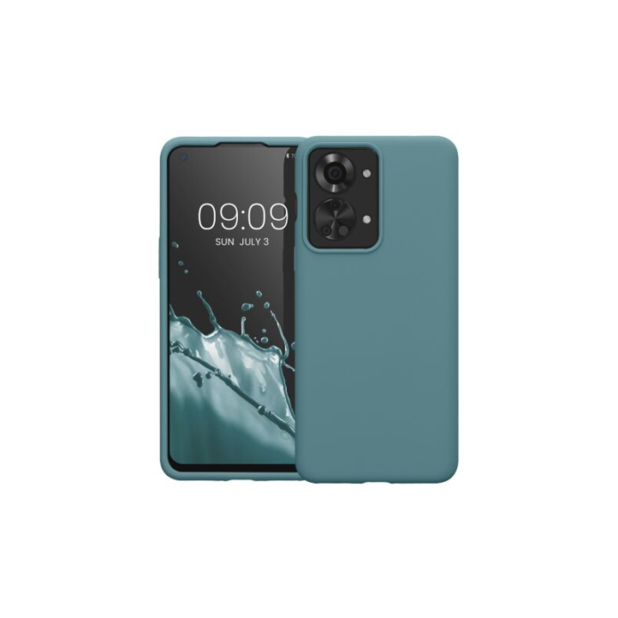 Husa Kwmobile pentru OnePlus Nord 2T, Silicon, Verde, 58764.206 Husa Kwmobile pentru OnePlus Nord 2T, Silicon, Verde, 58764.206