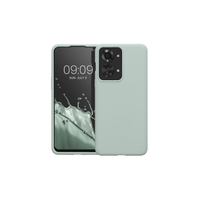 Husa Kwmobile pentru OnePlus Nord 2T, Silicon, Verde, 58764.200