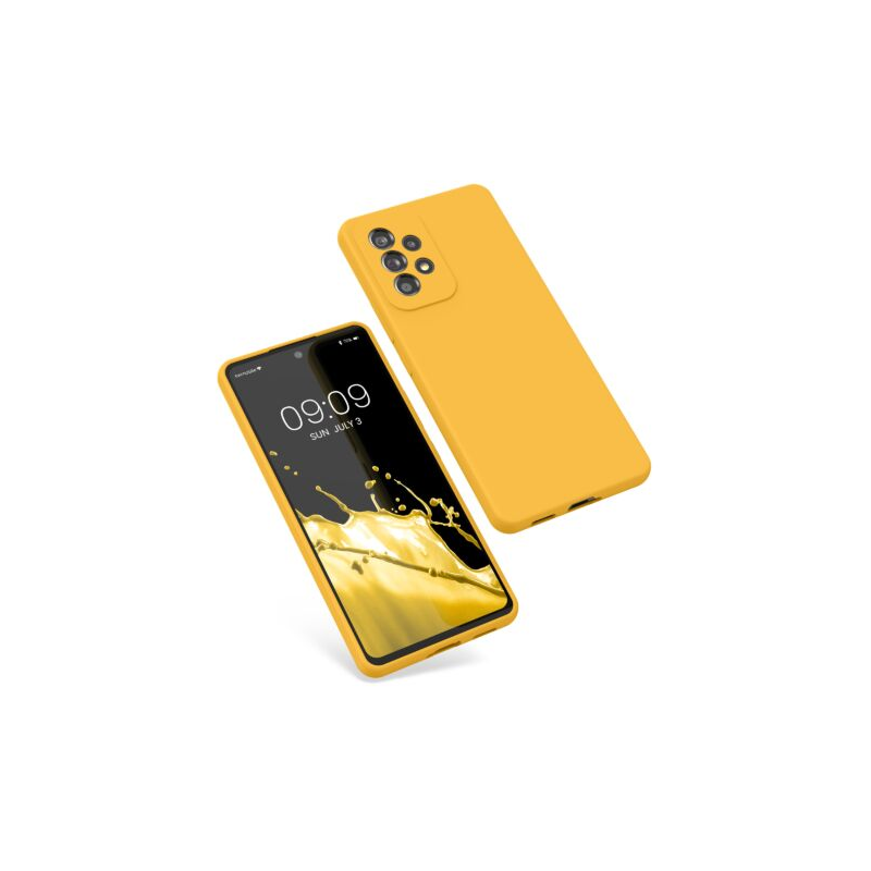 Husa Kwmobile pentru Samsung Galaxy A53 5G, Silicon, Galben, 57835.191 Husa Kwmobile pentru Samsung Galaxy A53 5G, Silicon, Galben, 57835.191