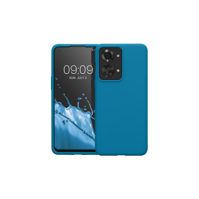 Husa Kwmobile pentru OnePlus Nord 2T, Silicon, Albastru, 58764.224