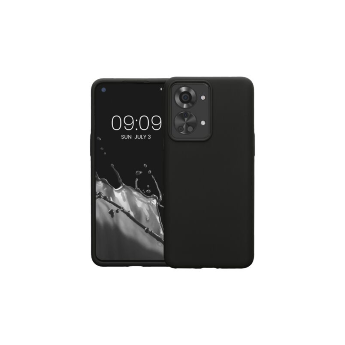 Husa Kwmobile pentru OnePlus Nord 2T, Silicon, Negru, 58764.01 Husa Kwmobile pentru OnePlus Nord 2T, Silicon, Negru, 58764.01