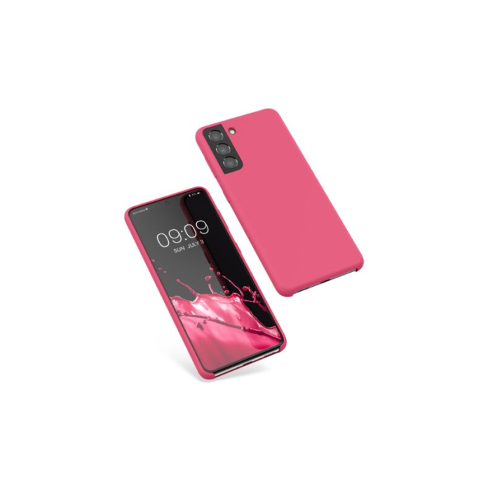 Husa Kwmobile pentru Samsung Galaxy S21, Silicon, Roz, 54056.238 Husa Kwmobile pentru Samsung Galaxy S21, Silicon, Roz, 54056.238