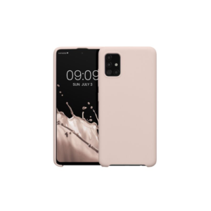 Husa Kwmobile pentru Samsung Galaxy A51, Silicon, Crem, 51197.225 Husa Kwmobile pentru Samsung Galaxy A51, Silicon, Crem, 51197.225
