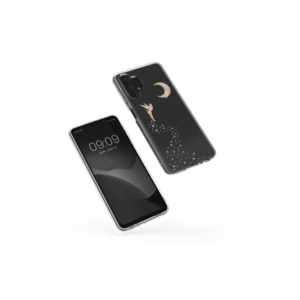 Husa Kwmobile pentru Samsung Galaxy A13, Silicon, Transparent/Auriu, 58797.01 Husa Kwmobile pentru Samsung Galaxy A13, Silicon, Transparent/Auriu, 58797.01