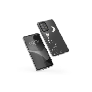 Husa Kwmobile pentru Samsung Galaxy A53 5G, Silicon, Transparent/Argintiu, 58800.05 Husa Kwmobile pentru Samsung Galaxy A53 5G, Silicon, Transparent/Argintiu, 58800.05