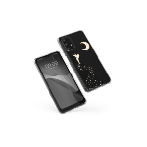 Husa Kwmobile pentru Samsung Galaxy A32 5G, Silicon, Transparent/Auriu, 58793.01 Husa Kwmobile pentru Samsung Galaxy A32 5G, Silicon, Transparent/Auriu, 58793.01