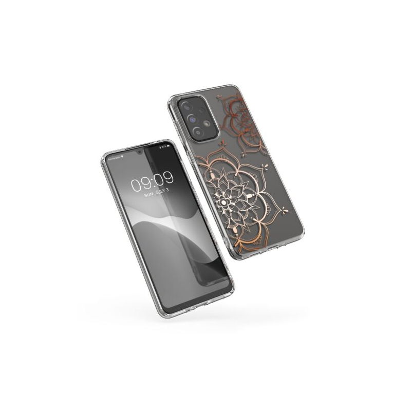 Husa Kwmobile pentru Samsung Galaxy A33 5G, Silicon, Transparent/Rose Gold, 58799.02 Husa Kwmobile pentru Samsung Galaxy A33 5G, Silicon, Transparent/Rose Gold, 58799.02