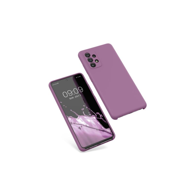 Husa Kwmobile pentru Samsung Galaxy A52/Galaxy A52 5G/Galaxy A52s 5G, Silicon, Mov, 54347.235