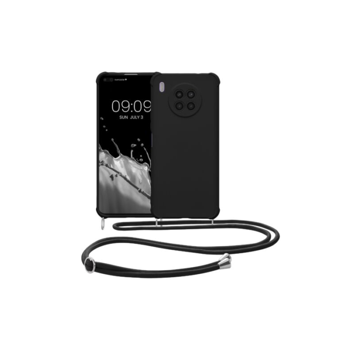 Husa Kwmobile pentru Huawei nova 8i, Silicon, Negru, 59008.01 Husa Kwmobile pentru Huawei nova 8i, Silicon, Negru, 59008.01