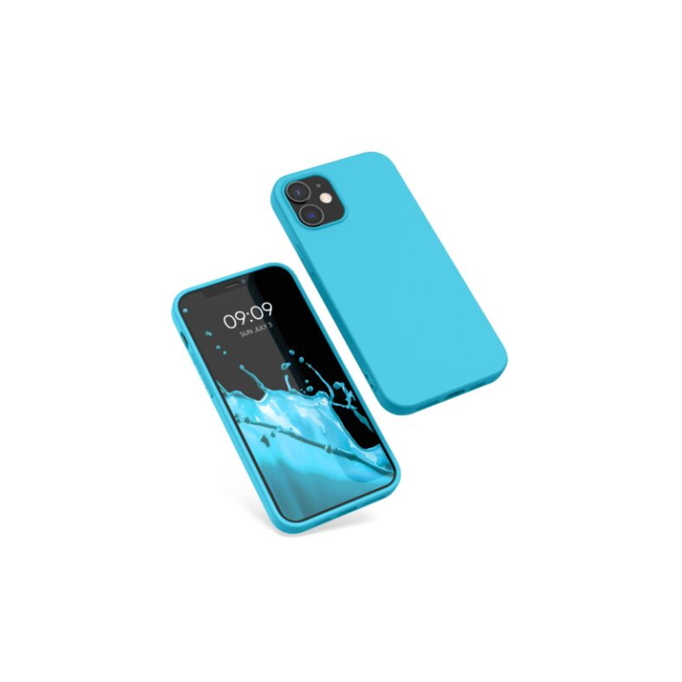 Husa Kwmobile pentru Apple iPhone 12/iPhone 12 Pro, Silicon, Albastru, 53938.205