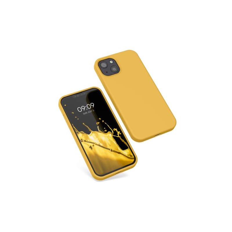 Husa Kwmobile pentru Apple iPhone 13, Silicon, Galben, 55878.191 Husa Kwmobile pentru Apple iPhone 13, Silicon, Galben, 55878.191
