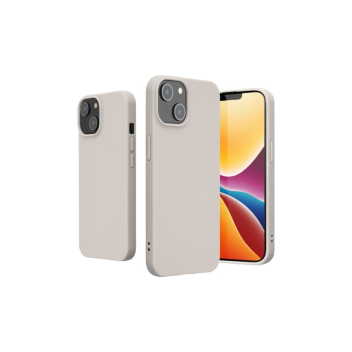 Husa Kwmobile pentru Apple iPhone 14, Silicon, Bej, 59075.96