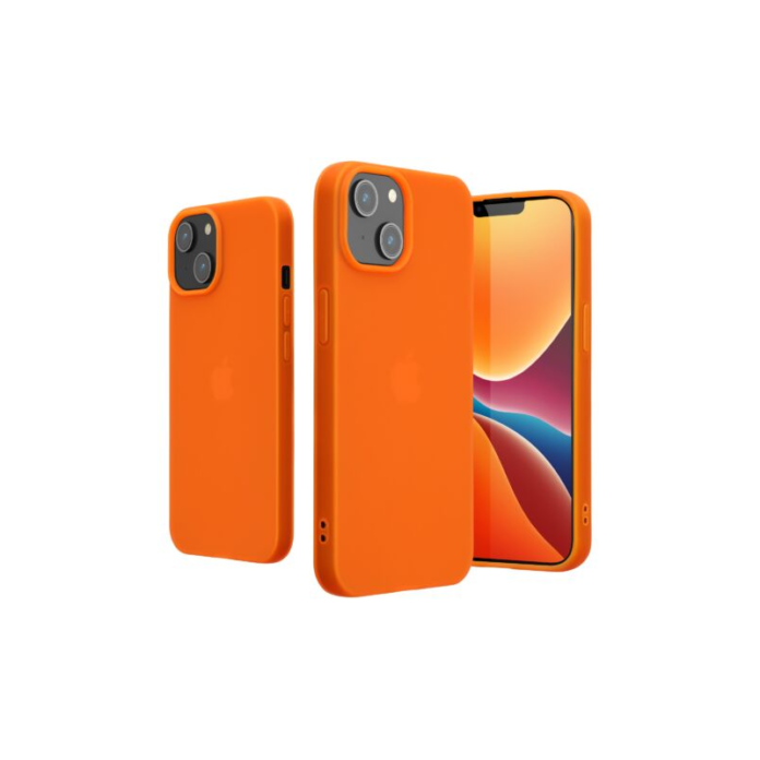 Husa Kwmobile pentru Apple iPhone 14, Silicon, Portocaliu, 59075.69 Husa Kwmobile pentru Apple iPhone 14, Silicon, Portocaliu, 59075.69