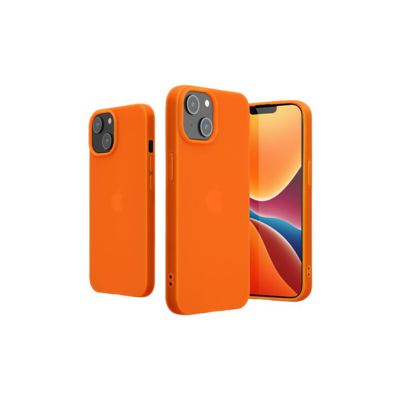 Husa Kwmobile pentru Apple iPhone 14, Silicon, Portocaliu, 59075.69 Husa Kwmobile pentru Apple iPhone 14, Silicon, Portocaliu, 59075.69