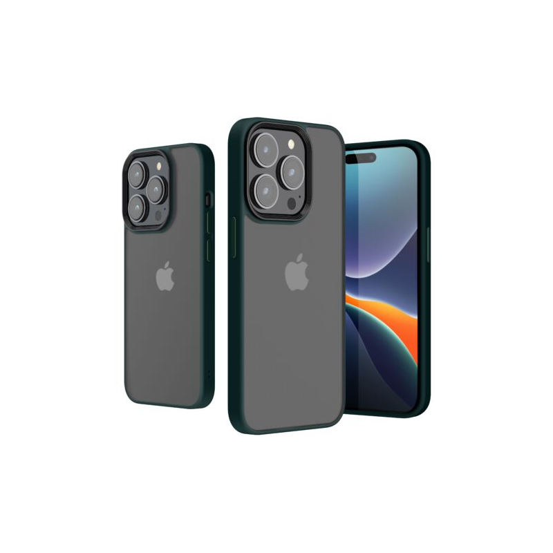 Husa Kwmobile pentru Apple iPhone 14 Pro Max, Silicon, Verde/Transparent, 59092.80 Husa Kwmobile pentru Apple iPhone 14 Pro Max, Silicon, Verde/Transparent, 59092.80