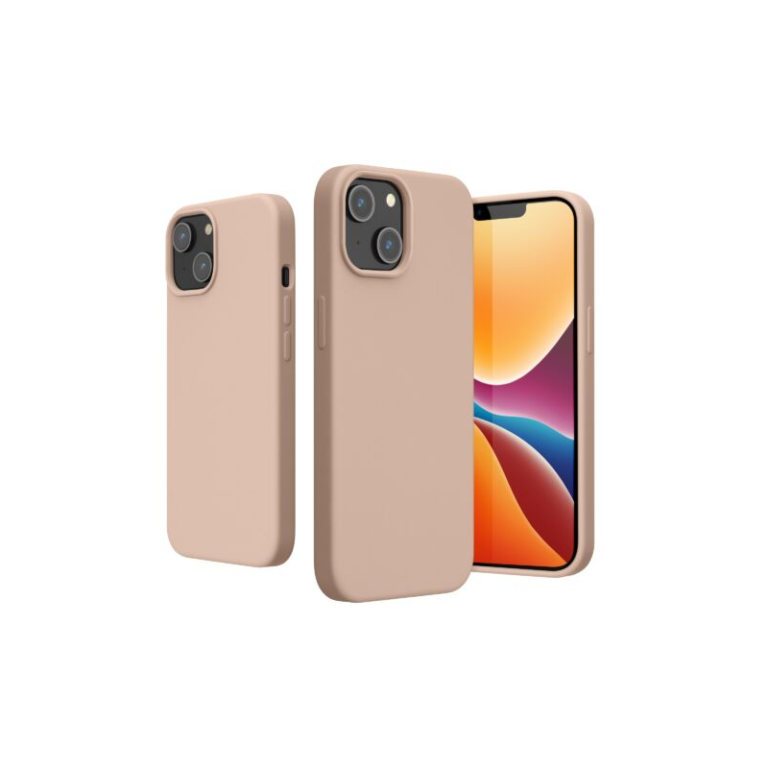Husa Kwmobile pentru Apple iPhone 14, Silicon, Crem, 59071.225