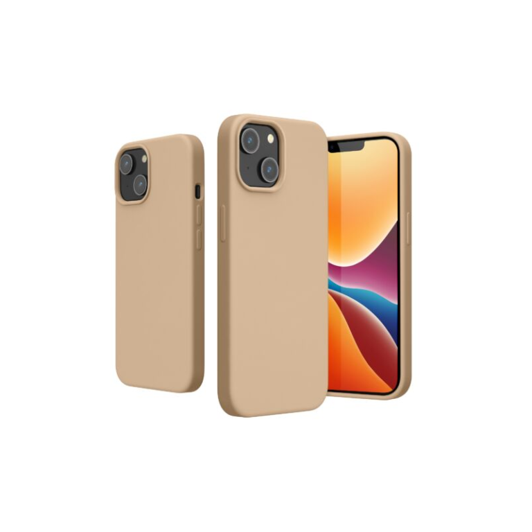 Husa Kwmobile pentru Apple iPhone 14, Silicon, Crem, 59071.154