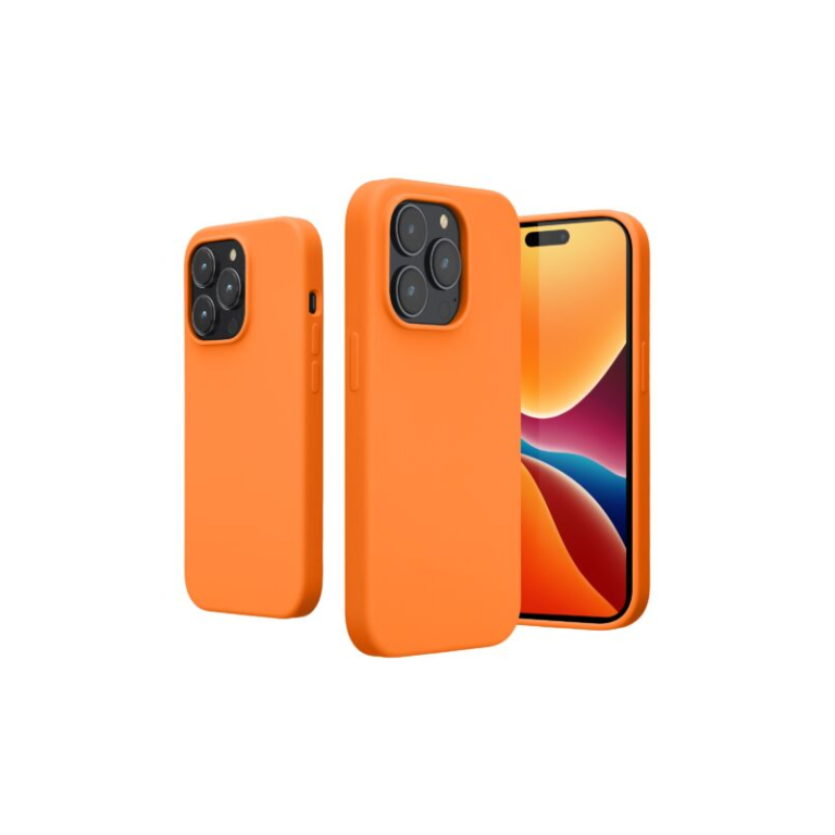 Husa Kwmobile pentru Apple iPhone 14 Pro, Silicon, Portocaliu, 59073.150