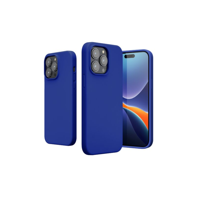 Husa Kwmobile pentru Apple iPhone 14 Pro Max, Silicon, Albastru, 59074.134