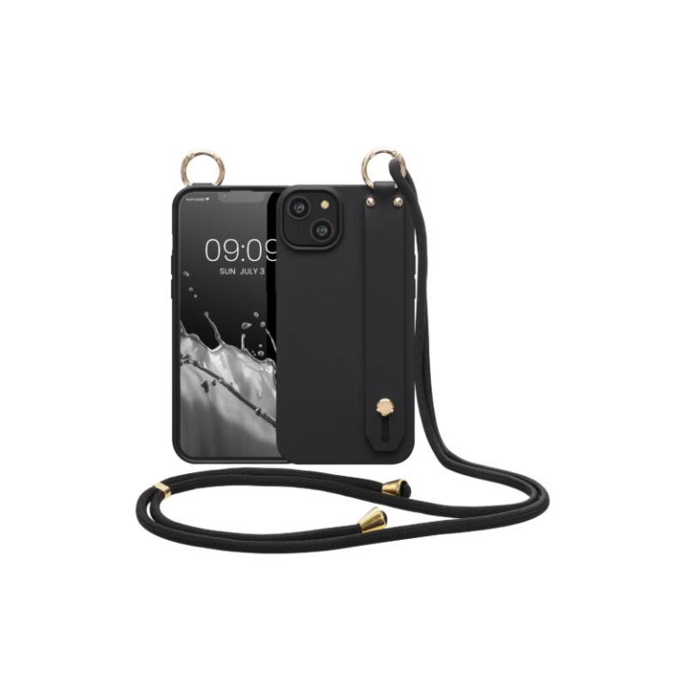 Husa Kwmobile pentru Apple iPhone 14 Plus, Silicon, Negru, 59096.01