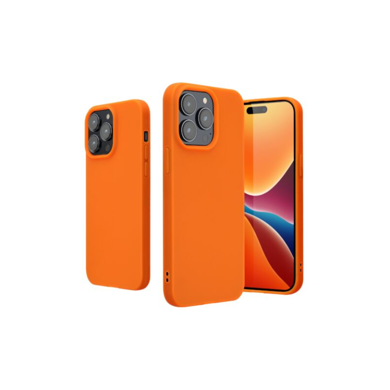 Husa Kwmobile pentru Apple iPhone 14 Pro Max, Silicon, Portocaliu, 59078.69