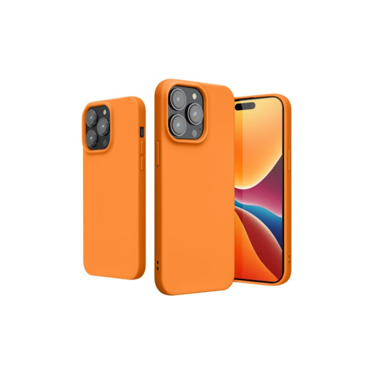 Husa Kwmobile pentru Apple iPhone 14 Pro Max, Silicon, Portocaliu, 59078.150