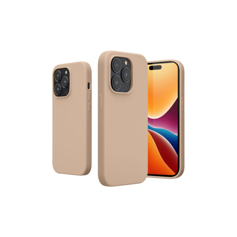 Husa Kwmobile pentru Apple iPhone 14 Pro, Silicon, Crem, 59073.154