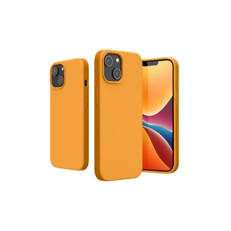 Husa Kwmobile pentru Apple iPhone 14, Silicon, Portocaliu, 59071.150