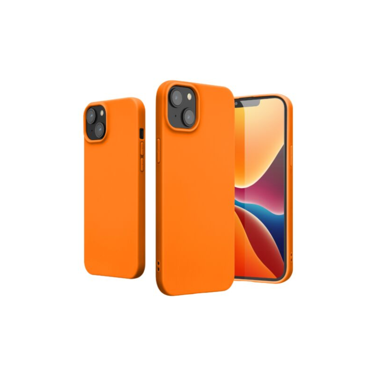 Husa Kwmobile pentru Apple iPhone 14 Plus, Silicon, Portocaliu, 59076.150