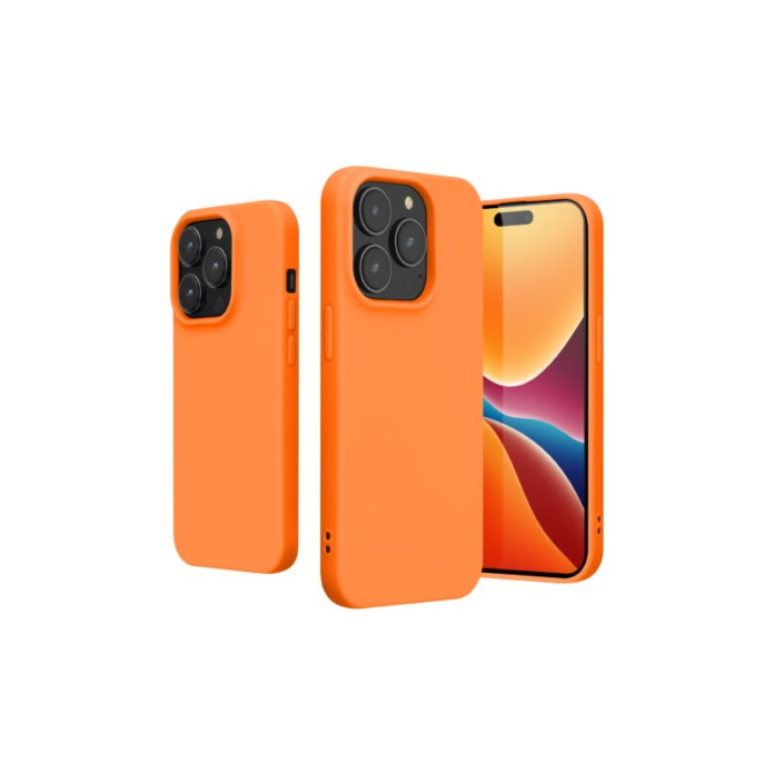 Husa Kwmobile pentru Apple iPhone 14 Pro, Silicon, Portocaliu, 59077.150