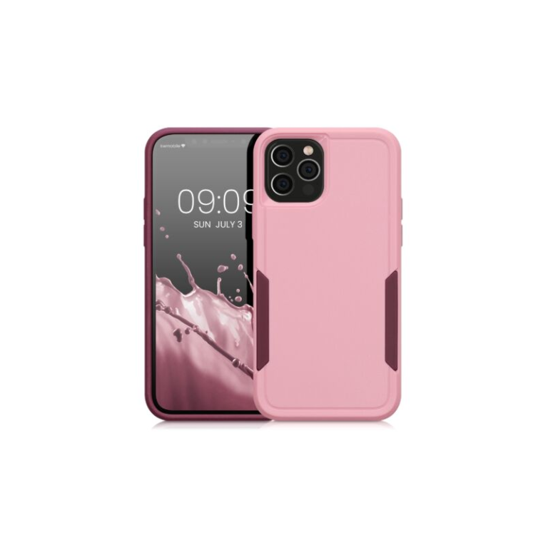 Husa Kwmobile pentru Apple iPhone 12/iPhone 12 Pro, Silicon, Roz, 59196.10