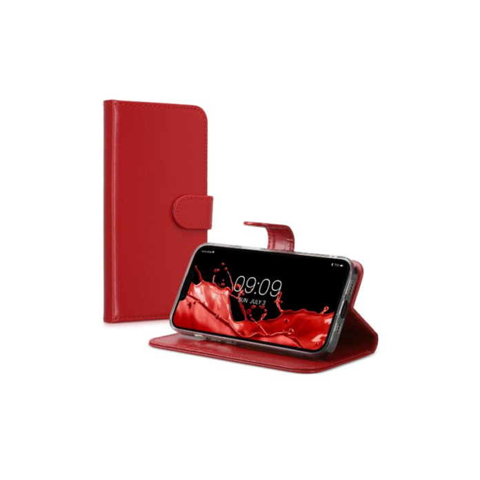 Husa Kwmobile pentru Apple iPhone 14, Piele ecologica, Rosu, 59212.09