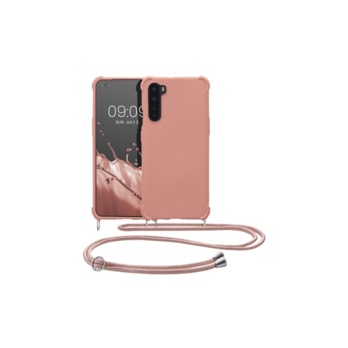Husa Kwmobile pentru OnePlus Nord, Silicon, Roz, 55677.154