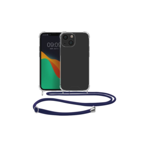 Husa Kwmobile pentru Apple iPhone 13 Mini, Silicon, Transparent/Albastru, 55932.04 Husa Kwmobile pentru Apple iPhone 13 Mini, Silicon, Transparent/Albastru, 55932.04