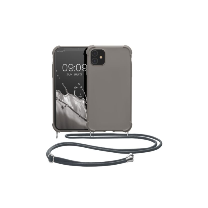 Husa Kwmobile pentru Apple iPhone 11, Silicon, Gri, 53838.43 Husa Kwmobile pentru Apple iPhone 11, Silicon, Gri, 53838.43