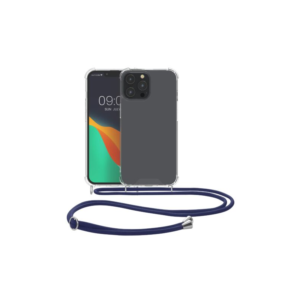 Husa Kwmobile pentru Apple iPhone 13 Pro Max, Silicon, Transparent/Albastru, 55976.04 Husa Kwmobile pentru Apple iPhone 13 Pro Max, Silicon, Transparent/Albastru, 55976.04