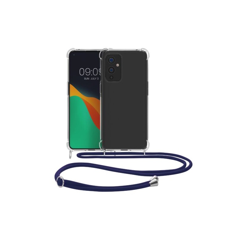 Husa Kwmobile pentru OnePlus 9, Silicon, Transparent/Albastru, 54436.04 Husa Kwmobile pentru OnePlus 9, Silicon, Transparent/Albastru, 54436.04