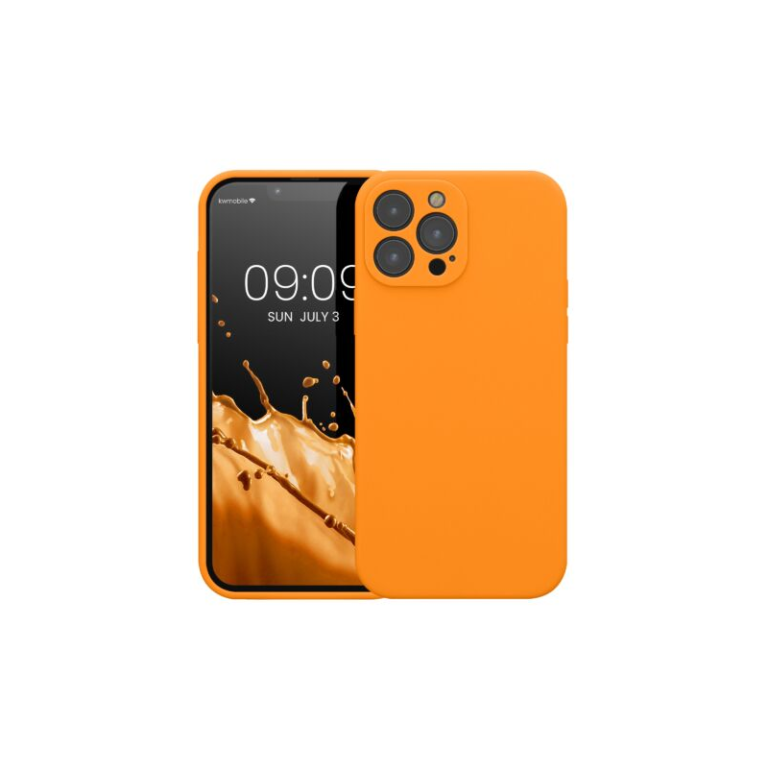 Husa Kwmobile pentru Apple iPhone 13 Pro Max, Silicon, Portocaliu, 59361.150