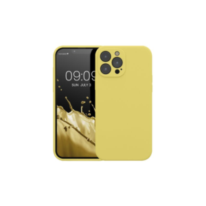 Husa Kwmobile pentru Apple iPhone 13 Pro Max, Silicon, Galben, 59361.149 Husa Kwmobile pentru Apple iPhone 13 Pro Max, Silicon, Galben, 59361.149