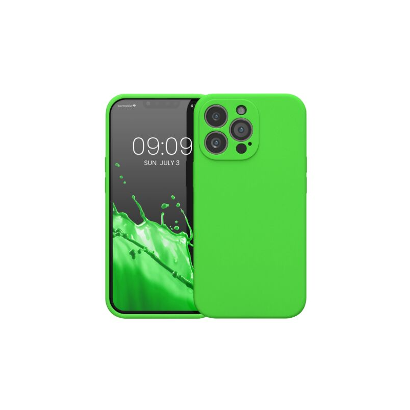 Husa Kwmobile pentru Apple iPhone 13 Pro, Silicon, Verde, 59360.159 Husa Kwmobile pentru Apple iPhone 13 Pro, Silicon, Verde, 59360.159