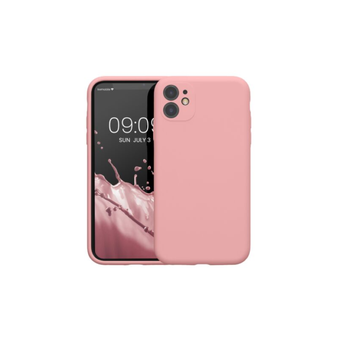 Husa Kwmobile pentru Apple iPhone 11, Silicon, Roz, 59349.110 Husa Kwmobile pentru Apple iPhone 11, Silicon, Roz, 59349.110