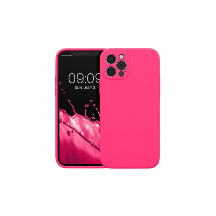 Husa Kwmobile pentru Apple iPhone 12 Pro, Silicon, Roz, 59352.77 Husa Kwmobile pentru Apple iPhone 12 Pro, Silicon, Roz, 59352.77