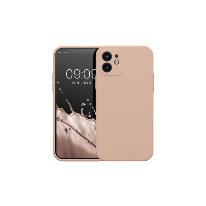 Husa Kwmobile pentru Apple iPhone 12/iPhone 12 Pro, Silicon, Crem, 59351.225 Husa Kwmobile pentru Apple iPhone 12/iPhone 12 Pro, Silicon, Crem, 59351.225