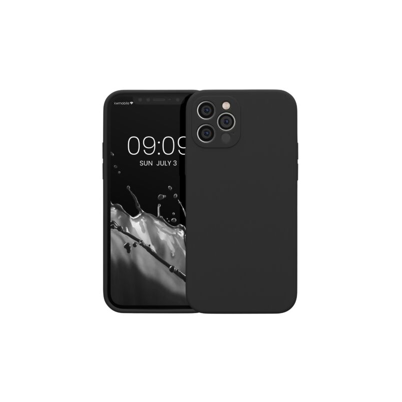 Husa Kwmobile pentru Apple iPhone 12 Pro, Silicon, Negru, 59352.01 Husa Kwmobile pentru Apple iPhone 12 Pro, Silicon, Negru, 59352.01