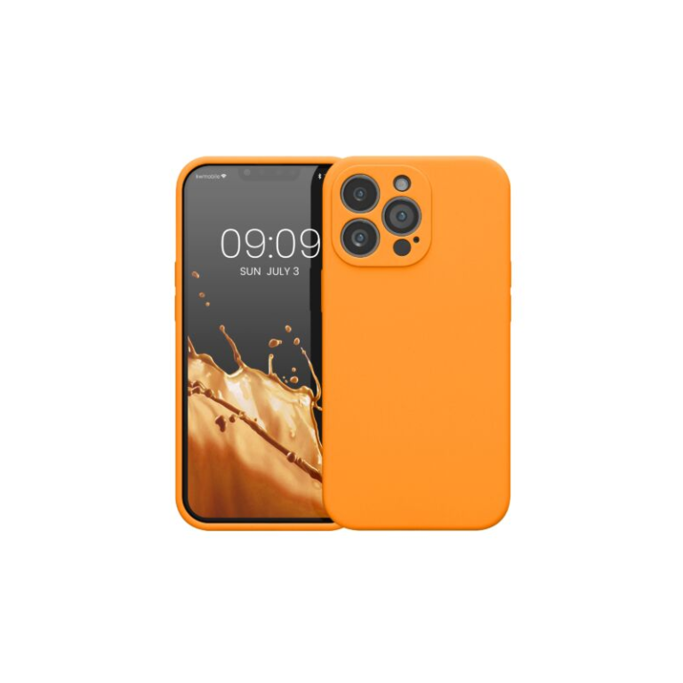 Husa Kwmobile pentru Apple iPhone 13 Pro, Silicon, Portocaliu, 59360.150