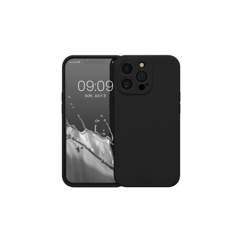Husa Kwmobile pentru Apple iPhone 13 Pro, Silicon, Negru, 59360.01