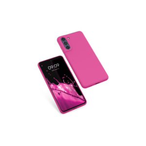 Husa Kwmobile pentru Samsung Galaxy S21 FE, Silicon, Roz, 55484.77 Husa Kwmobile pentru Samsung Galaxy S21 FE, Silicon, Roz, 55484.77