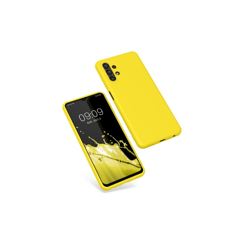 Husa Kwmobile pentru Samsung Galaxy A13, Silicon, Galben, 57805.165 Husa Kwmobile pentru Samsung Galaxy A13, Silicon, Galben, 57805.165