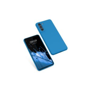Husa Kwmobile pentru Samsung Galaxy S21 FE, Silicon, Albastru, 55484.228 Husa Kwmobile pentru Samsung Galaxy S21 FE, Silicon, Albastru, 55484.228