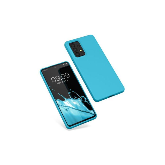 Husa Kwmobile pentru Samsung Galaxy A53 5G, Silicon, Albastru, 57808.205 Husa Kwmobile pentru Samsung Galaxy A53 5G, Silicon, Albastru, 57808.205
